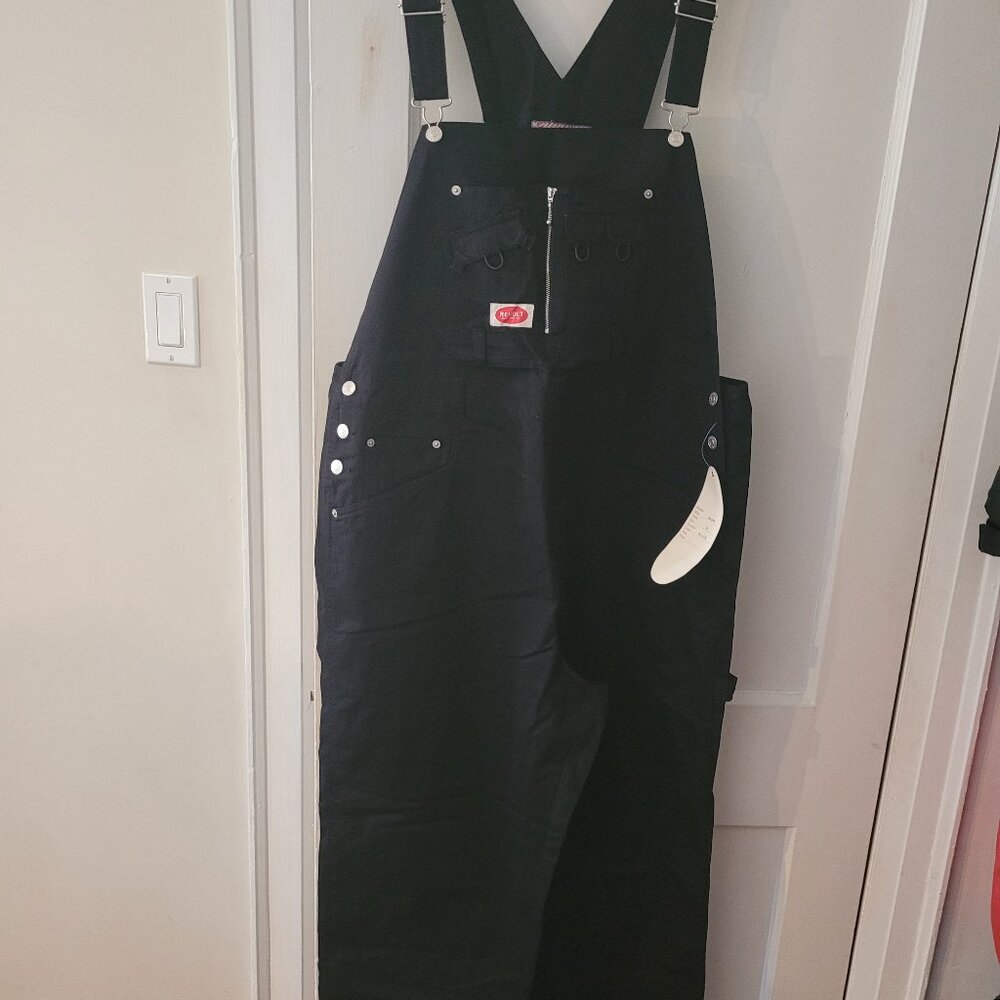 BRAND NEW-NWT Revolt Overalls, Black Cotton, Size 20